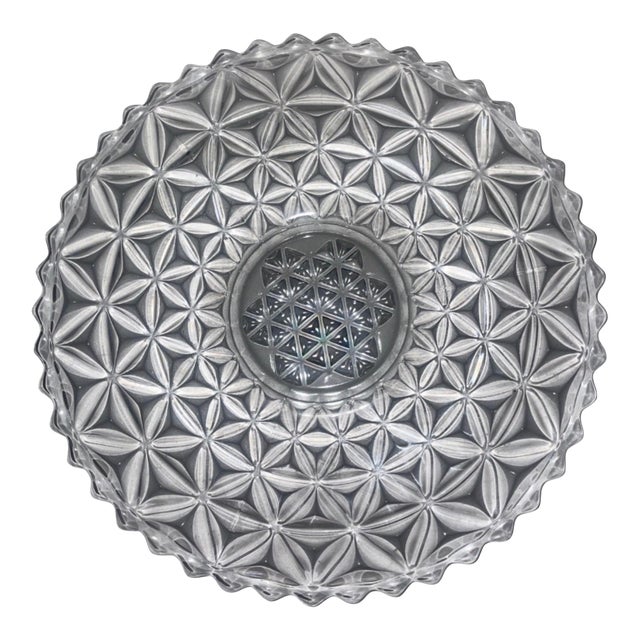 1950s Tiffin Williamsburg Clear Cake Plate 10.75” For Sale