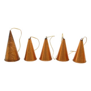 Cone Pendant Lights from ES Horn Aalestrup, 1970, Set of 5 For Sale