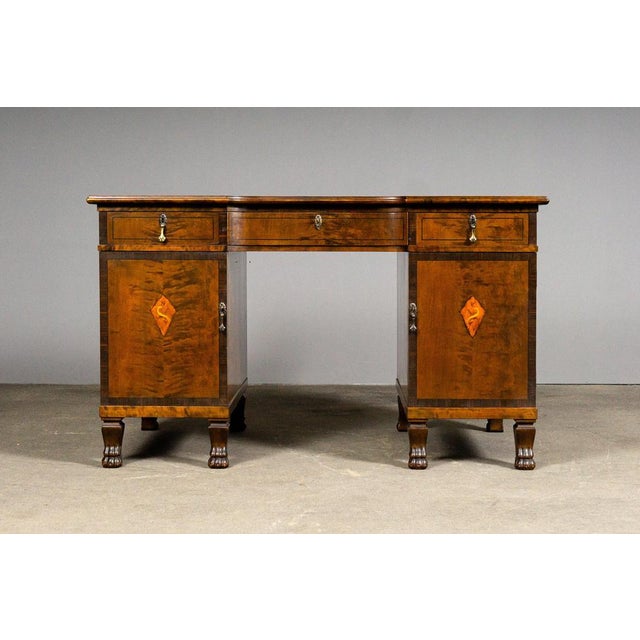 Item: Desk Period & Style: Art Nouveau - Early 20th Century Features: - Unusual and practical piece of furniture with...