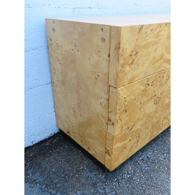 Mid Century Modern Hollywood Regency Burlwood Dresser 6383 For Sale - Image 10 of 18