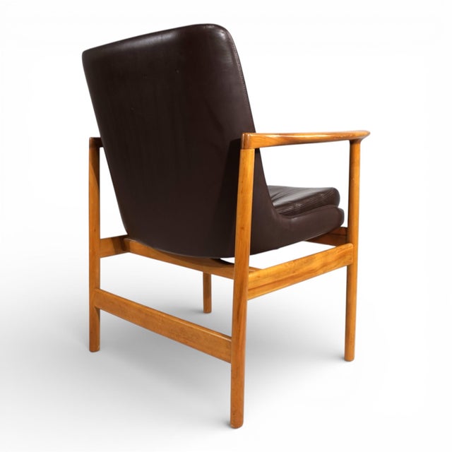 1960s Leather Armchair by Ib Kofod-Larsen for Fröscher, 1960 For Sale - Image 5 of 18