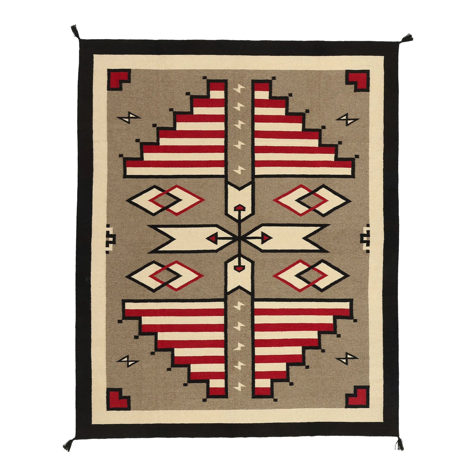 Southwest Modern Navajo-Style Rug With Storm Pattern - 08'02 X 10'00 ...