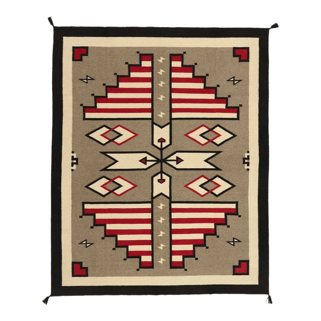 Southwest Modern Navajo-Style Rug With Storm Pattern - 08'02 X 10'00 For Sale