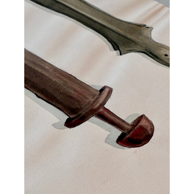 Antique Watercolor From the (Helsinki) National Museum of Finland Bronze Age Tools Collection c.1910 For Sale - Image 9 of 12