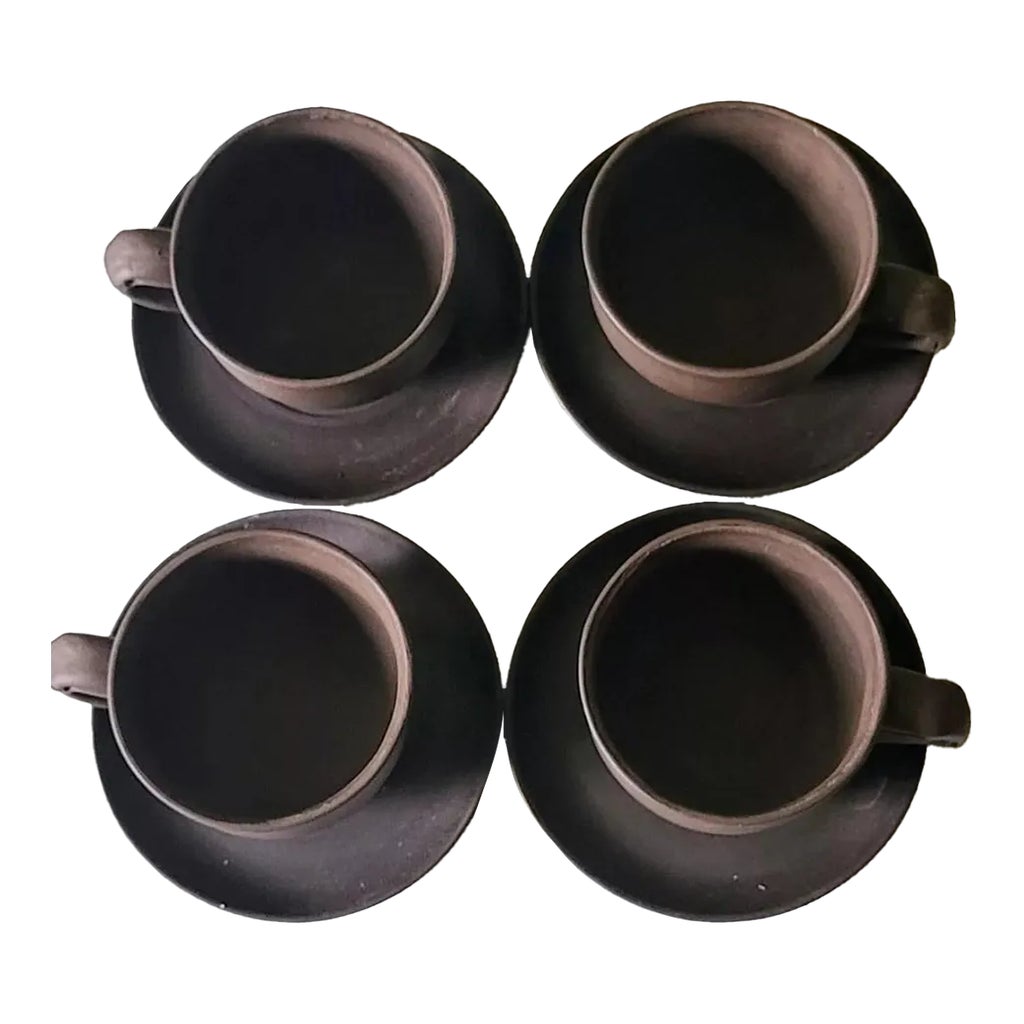 茶 nackyS Early 1900s Chinese Yixing Zisha Clay Tea Cups and