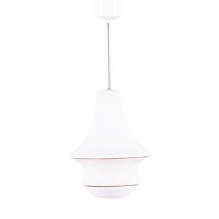 Art Deco Chandelier in Opal Glass, Czech, 1940s For Sale