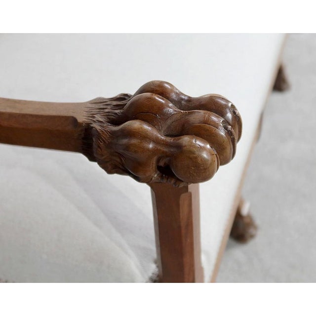Renaissance Style Bench in Walnut, Late 19th Century For Sale - Image 14 of 18