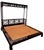 Vintage White Furniture Chinoiserie Style Burl Wood & Lacquer Queen Size Platform Bed For Sale - Image 9 of 11