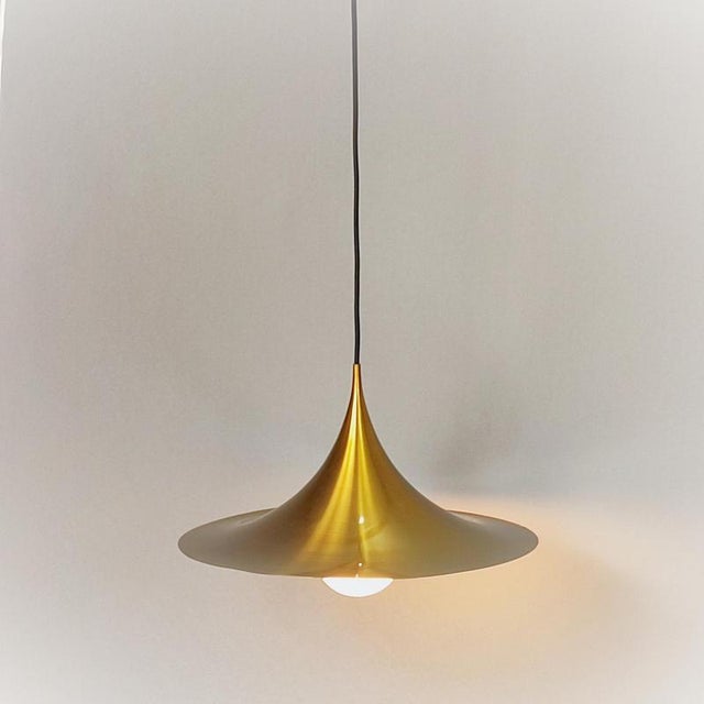 Claus Bonderup Semi Brass Pendant Light from Fog and Mørup, 1960 For Sale - Image 4 of 9
