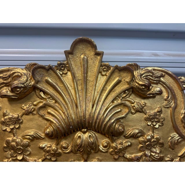 Gold Md-Century Italian English Georgian Style Trumeau Giltwood Chinoiserie Mirror For Sale - Image 8 of 12