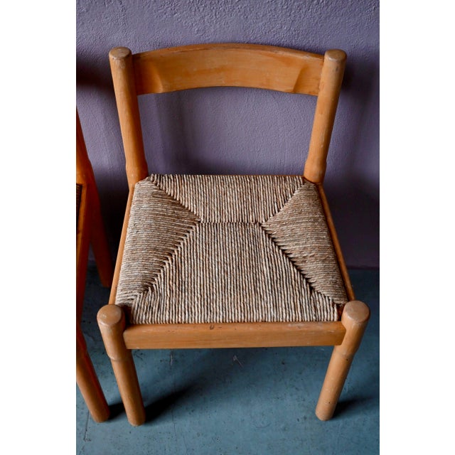 Vintage Brutalist Carimate Chairs by Vico Magistretti for Cassina, 1970s, Set of 4 For Sale - Image 13 of 14