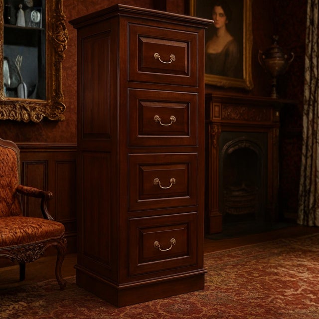 Legacy 4 Drawer File Cabinet - Brown Walnut For Sale - Image 12 of 12