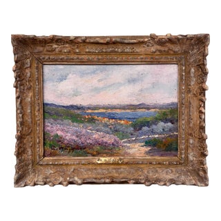 19th Century French Impression Landscape Oil For Sale