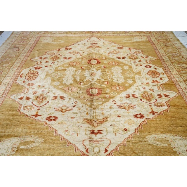 Antique Oushak Rug 9'11'' x 13'5'' For Sale - Image 11 of 12