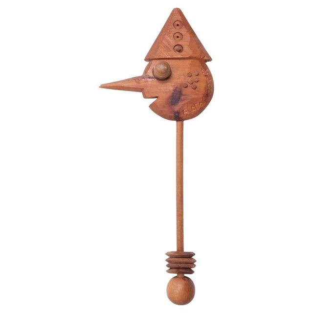 Pinocchio '83 Wooden Sculpture by Fernando Codognotto, 1983 For Sale - Image 5 of 5