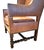 Early 21st Century Dessin Fournir French Leather and Mahogany Wingback Chair For Sale - Image 5 of 10