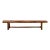 Rustic Long A-Frame Wooden Bench with Cross Stretcher and Splaying Legs For Sale