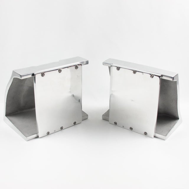 Metal Important Industrial Metal Mold Sculpture Bookends, a pair For Sale - Image 7 of 9