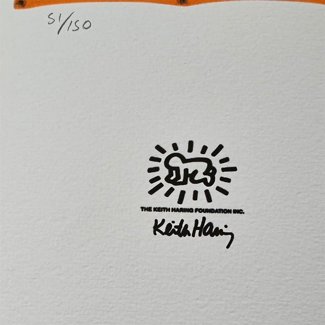1990s 1990s After Keith Haring, Figurative Composition, Limited Edition Lithograph For Sale - Image 5 of 9
