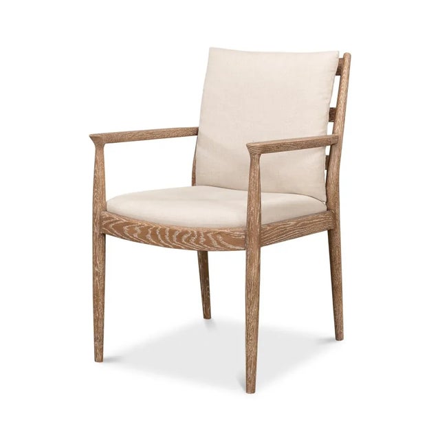 Mid Century Style Whitewash Armchair For Sale - Image 11 of 11