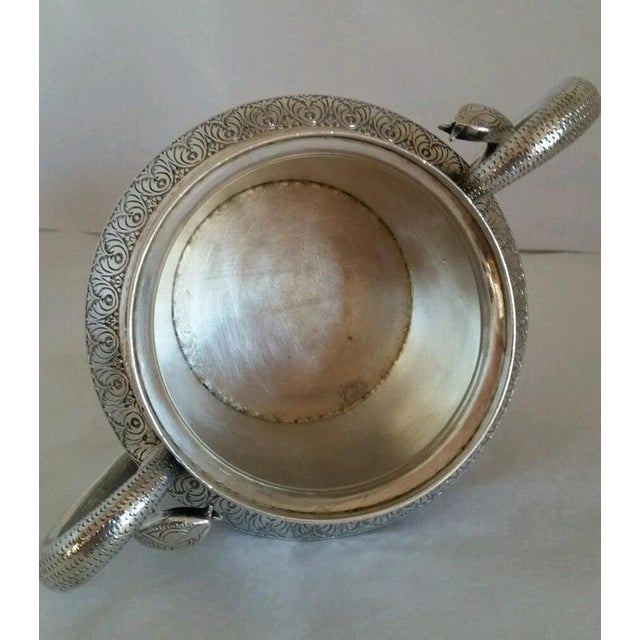 19th Century Antique Islamic Silver Teapot and Sucrier, Set of 2 For Sale - Image 10 of 11