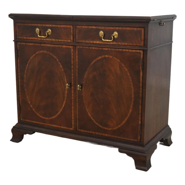 Henredon Aston Court Mahogany Flip Top Server For Sale