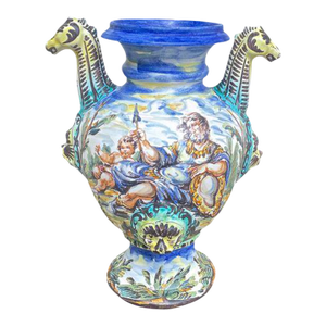 Vintage Italian Hand-Painted Urn Vase