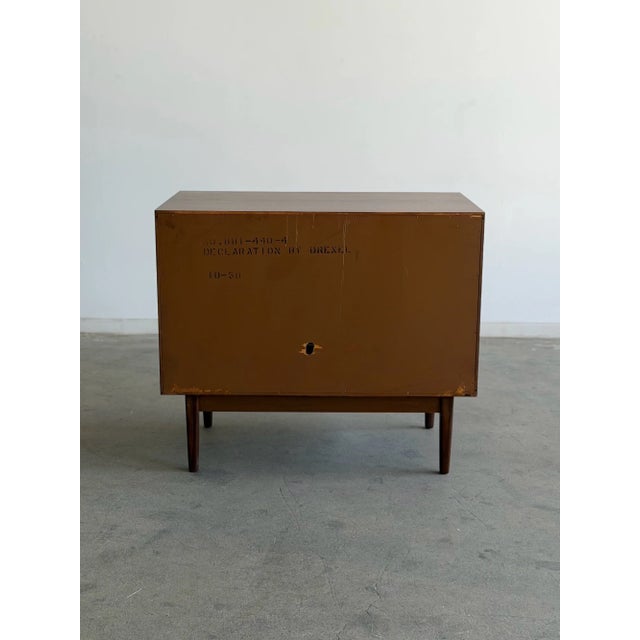 Brown 1960s Drexel Compact Credenza in Walnut For Sale - Image 8 of 9