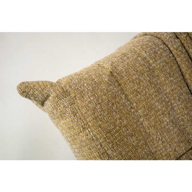 Togo Lounge Chair and Pouf in Caramel Loop Fabric by Michel Ducaroy for Ligne Roset, 1973, Set of 2 For Sale - Image 16 of 18