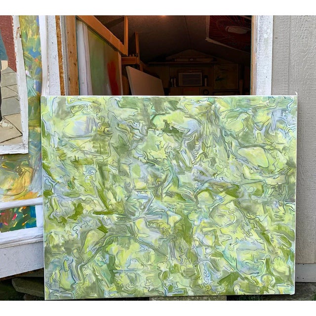 2020s "Early Birds" by Trixie Pitts Large Abstract Expressionist Oil Painting For Sale - Image 5 of 13