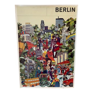1970s Berlin Germany Colorful Travel Poster For Sale