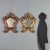 Pair of Baroque mirrors in carved and gilded wood, dating back to the late 18th century in Italy. The molded frames are...