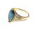Marquise Blue Topaz 14k Yellow Gold Ring For Sale - Image 4 of 7