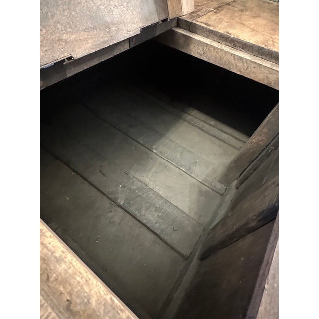 Wood Oak Paneled Closed Bench, Attributed to Northern Europe, Late 17th Century For Sale - Image 7 of 14