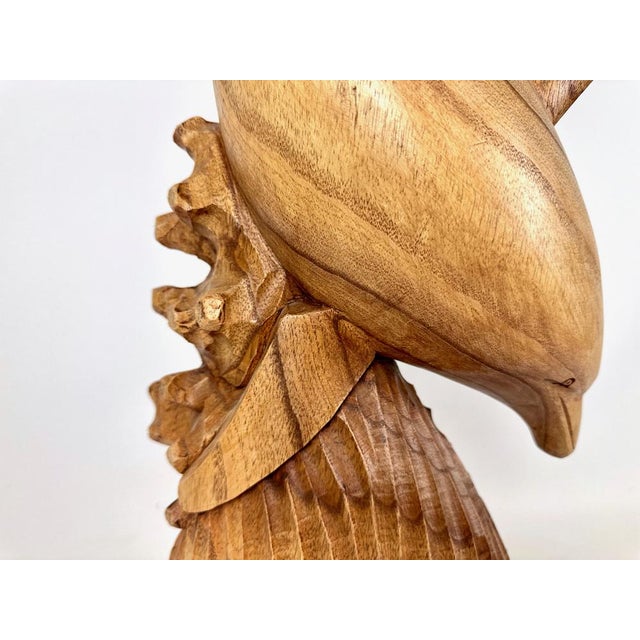 Wood Balinese Carved Statue of Dancing Dolphins For Sale - Image 7 of 12