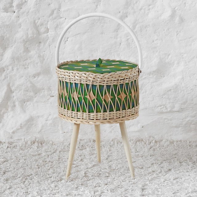 Mid-Century Modern Portable Sewing Box, Germany, 1970s For Sale - Image 10 of 11