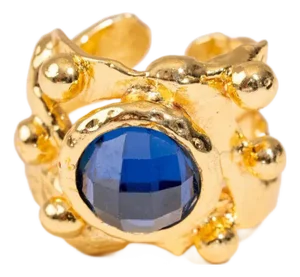 Royal Sapphire Crown Statement Ring, Size 8