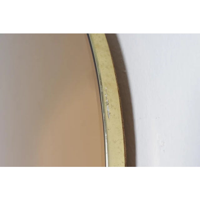 Italian Golden Wall Mirror with Golden Aluminum Frame, 1960 For Sale - Image 10 of 13