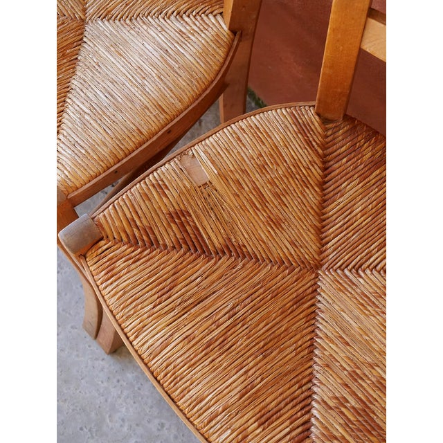Rustic Straw Chairs, 1950s, Set of 5 For Sale - Image 10 of 11