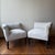 Art Deco Mid 20th Century Pair of French Art Deco Tete-a-Tete Chairs For Sale - Image 3 of 6