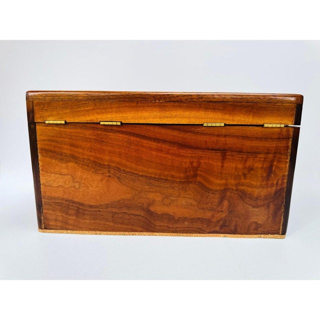 Burnt Umber Vintage Handmade Musical Jewelry Cabinet With Drawer For Sale - Image 8 of 18