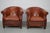 Vintage Dutch Cognac Leather Club Chair, 1970s, Set of 2 For Sale - Image 4 of 18