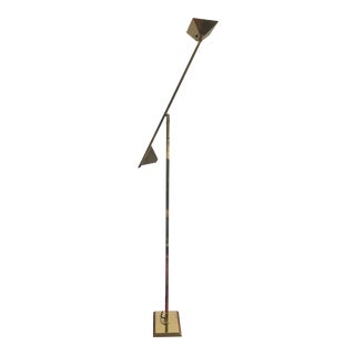 Vintage Italian Brass Cantilever Floor Lamp For Sale