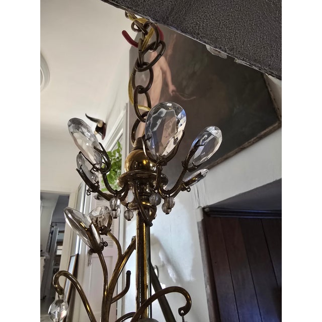 Vintage Mid Century Modern Bagues Style Chandelier For Sale - Image 9 of 12