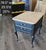 Black French Stone Top End Table or Nightstand For Sale - Image 8 of 10