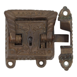 Antique Jewett Victorian Bronze Ice Box Lock