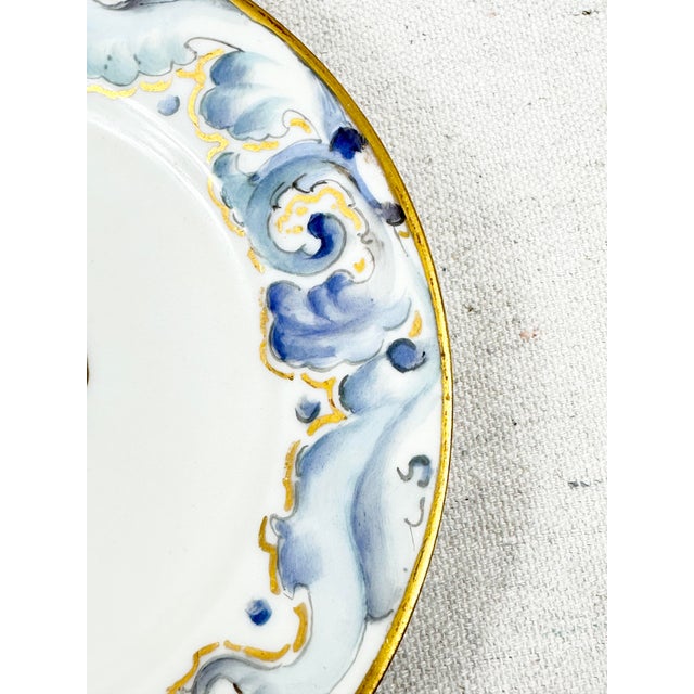 Blue Antique Haviland Limoges Scottish Clan Graham "N'oublie" Crest - Set of 4 For Sale - Image 8 of 10
