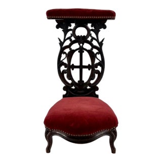 Antique Victorian Gothic Revival Prayer Chair, Circa 1880–1910 For Sale
