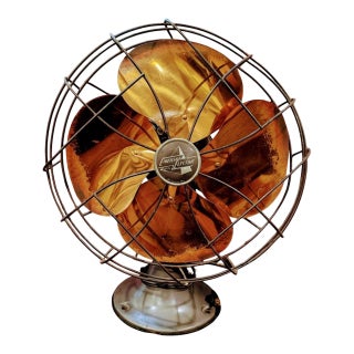 Vintage Emerson Electric Desk Fan "Golden Jubilee" 1930s For Sale