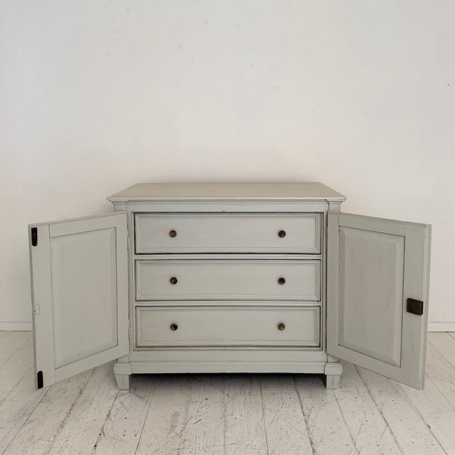 Mid 19th Century Antique German Painted Chest of Drawers with Doors, 1860 For Sale - Image 5 of 15